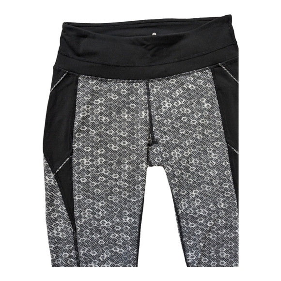 Athleta Honeycomb Connect Crop Leggings Gym Active black grey - Picture 5 of 6
